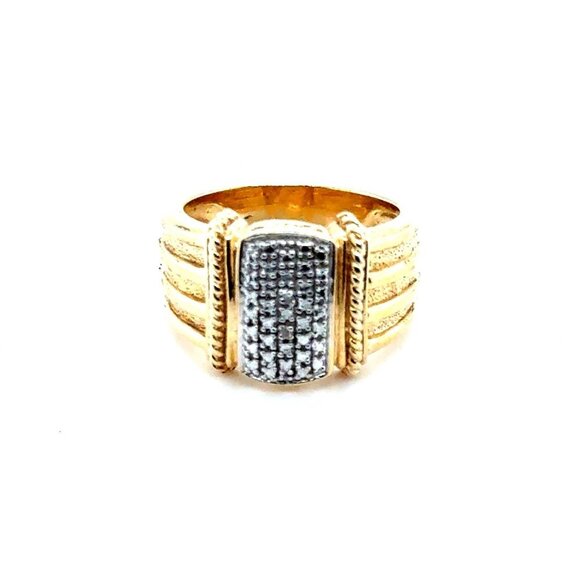 Gold Vermeil 925 Ladies Ring - Picture 1 of 9